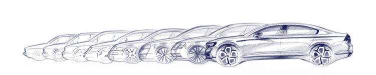 The new Volkswagen Passat generations 1 – 8